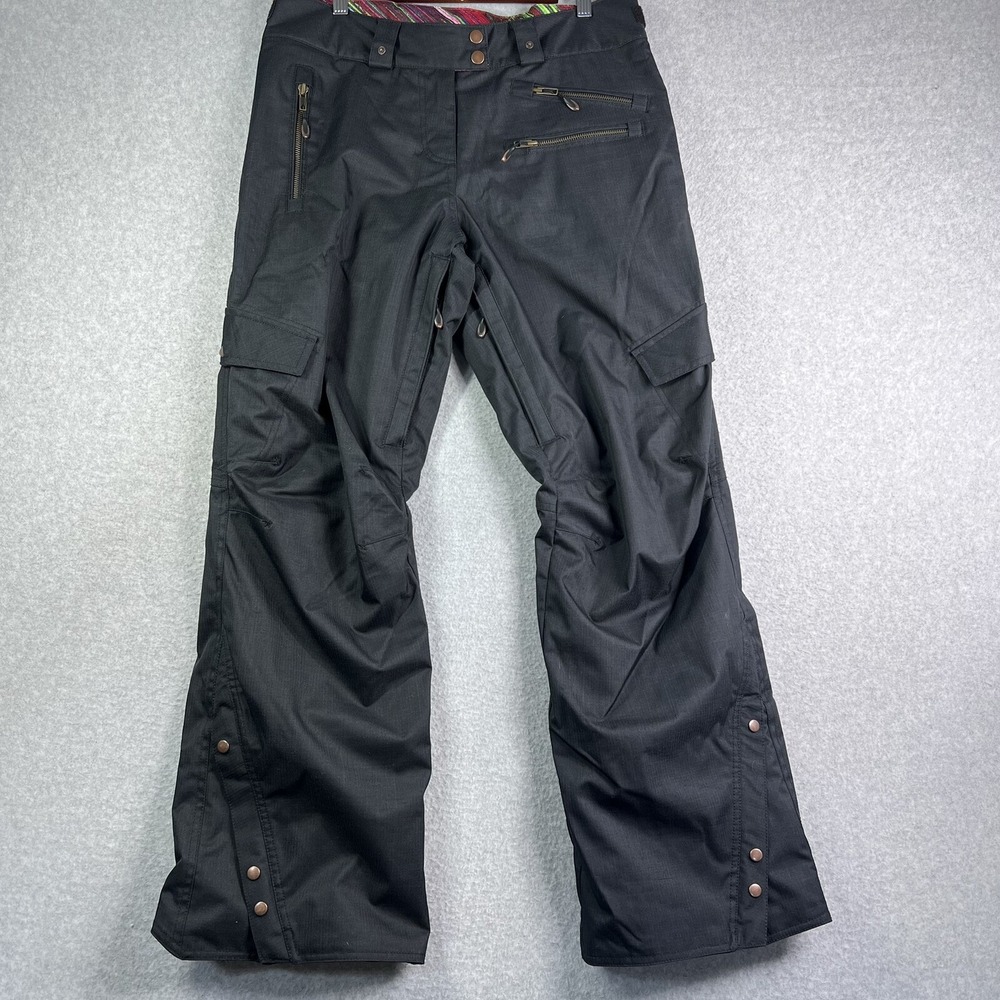 Obermeyer Jayden Ski Pants Women's 10 Zip Pockets 05116 Snowboard Black READ